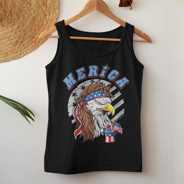 Merica Eagle Mullet 4Th Of July Men Women American Flag Usa Mullet Women Tank Top Unique Gifts