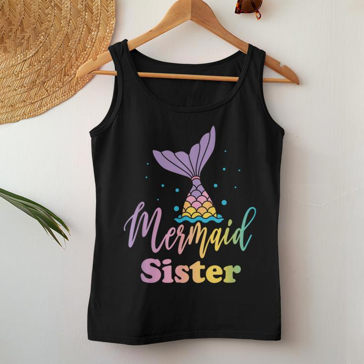 Mermaid Sister Birthday Girl Princess Party Matching Women Tank Top Unique Gifts