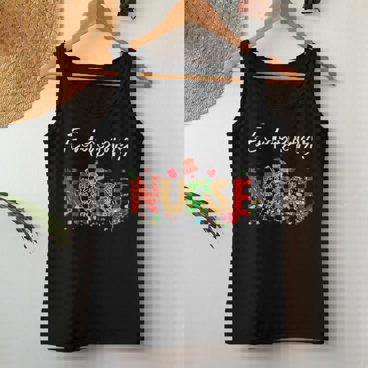 Merry Christmas Nurse Endoscopy Nurse Christmas Pattern Women Tank Top Unique Gifts