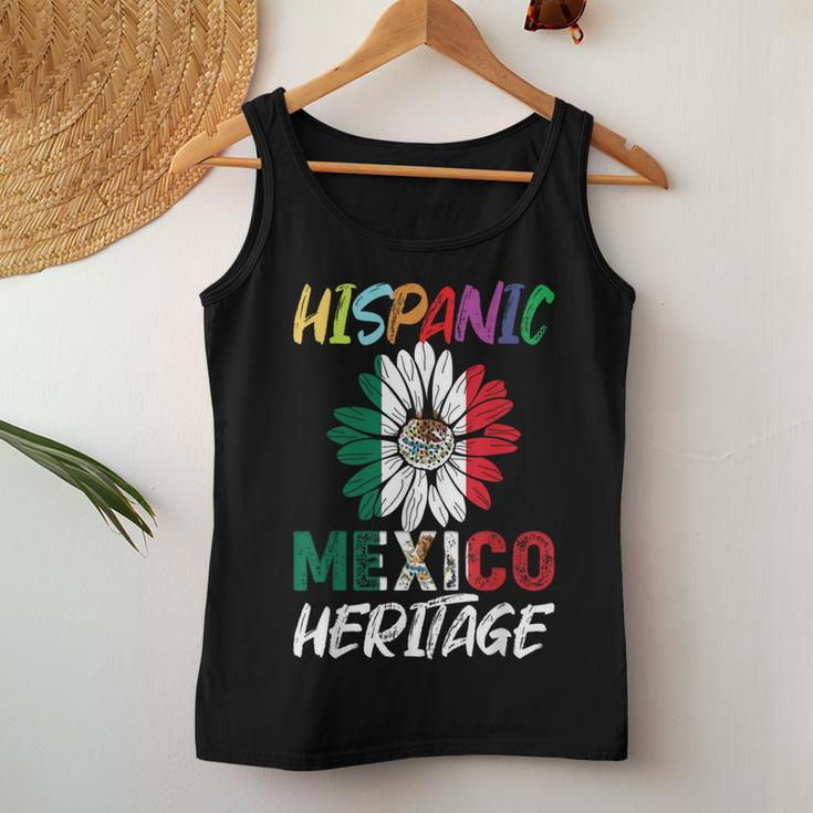 Mexico Flag Sunflower Hispanic Heritage Month Mexican Pride Women Tank Top Unique Gifts