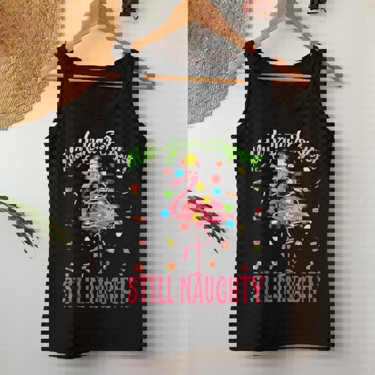 Mid Year Report Still Naughty Christmas In July Flamingo Flamingo Women Tank Top Unique Gifts