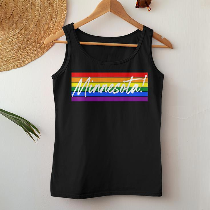 Minnesota Lgbt Pride Rainbow Mn Flag Gay Pride Love Women Tank Top Unique Gifts