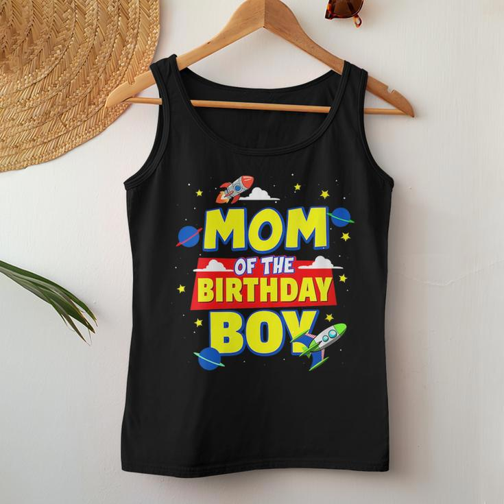Mom Of The Birthday Astronaut Boy Outer Space Theme Party Women Tank Top Unique Gifts