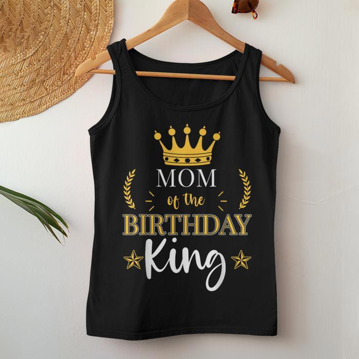 Mom Of The Birthday King Theme Party Bday Celebration Women Tank Top Weekend Graphic Funny Gifts