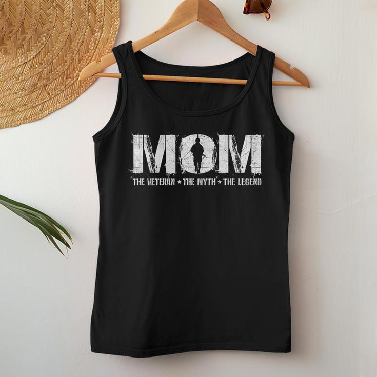 Mom The Veteran The Myth The Legend Military Women Tank Top Unique Gifts