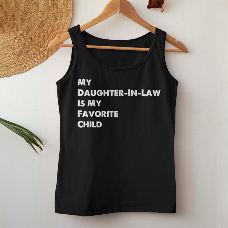 My Daughter-In-Law Is My Favorite Child Sons Wife Funny Women Tank Top Basic Casual Daily Weekend Graphic Funny Gifts