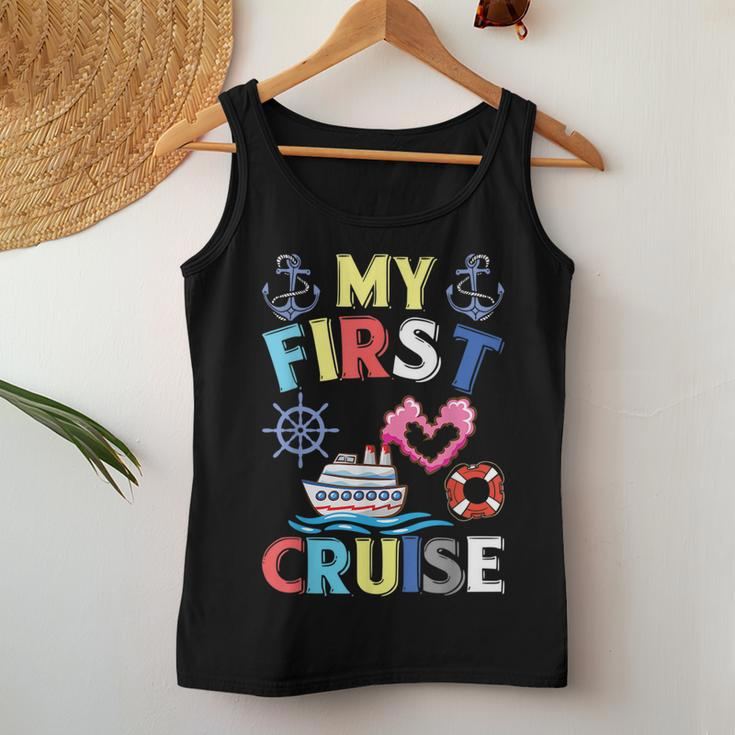 My First Cruise Men Women Girls And Boys Funny Cruise Trip Women Tank Top Weekend Graphic Funny Gifts