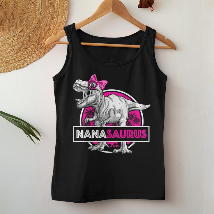 Nanasaurus T-Rex Matching Grandma Saurus Dinosaur Women Tank Top Unique Gifts