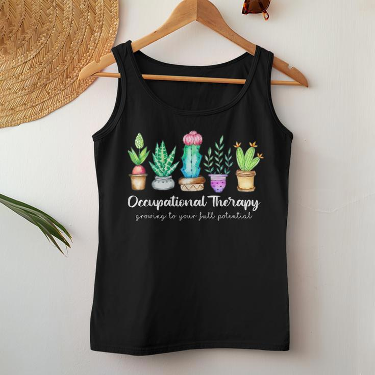 Occupational Therapy Therapist Ot Month Cactus Plant Women Tank Top Unique Gifts