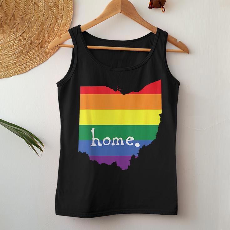 Ohio Gay Pride Lgbt Rainbow Home State Women Tank Top Unique Gifts