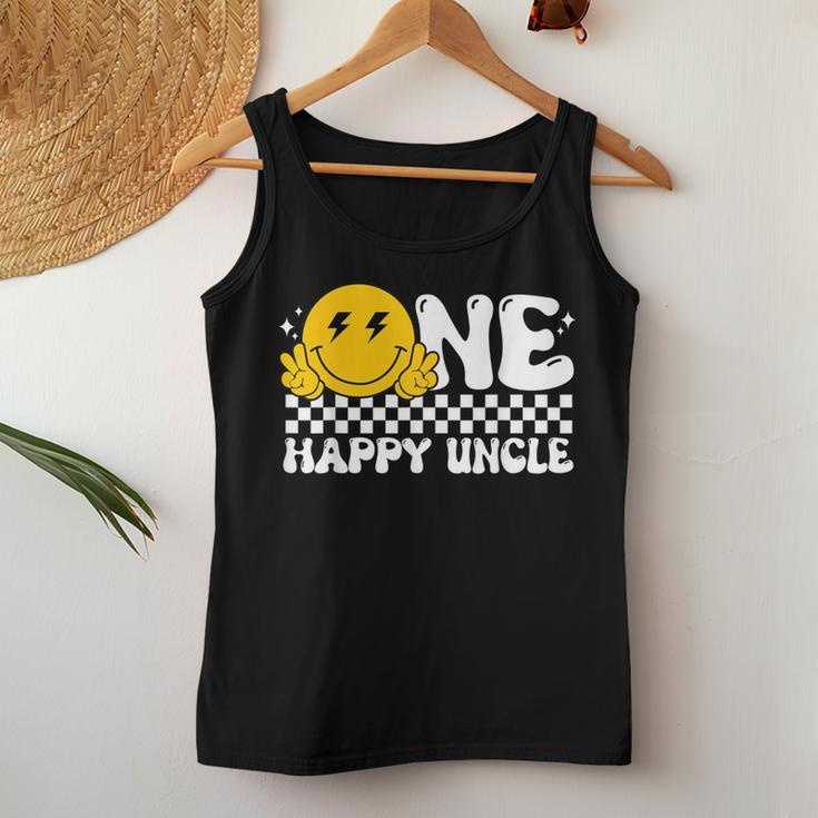 One Happy Dude Uncle Groovy 1St Birthday Family Matching Women Tank Top Unique Gifts