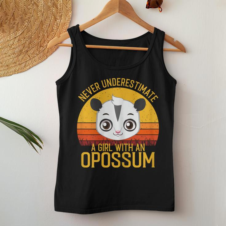 Opossum Never Underestimate A Girl With A Opossum Women Tank Top Unique Gifts