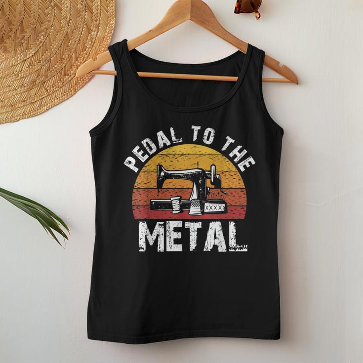 Pedal To The Metal Sewing Machine Quilting Vintage Women Tank Top Unique Gifts