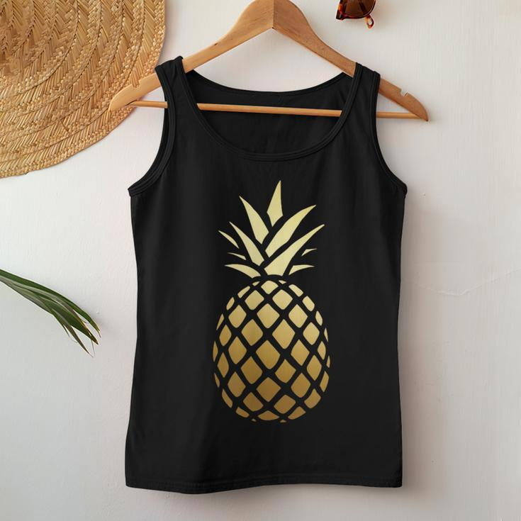 Pineapple Gold Cute BeachFor Kid Vacation Women Tank Top Funny Gifts