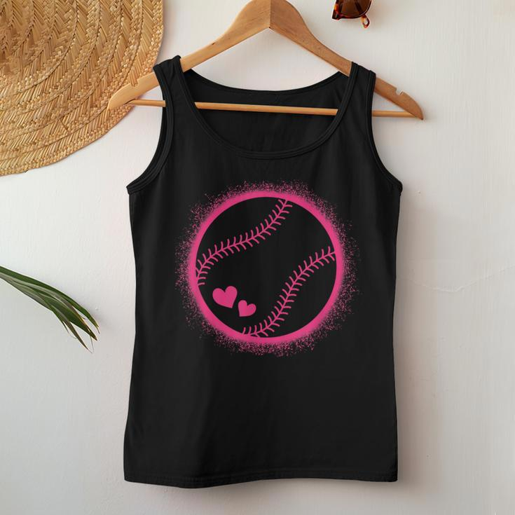 Pink Baseball Softball Lover Girls Women Tank Top Unique Gifts