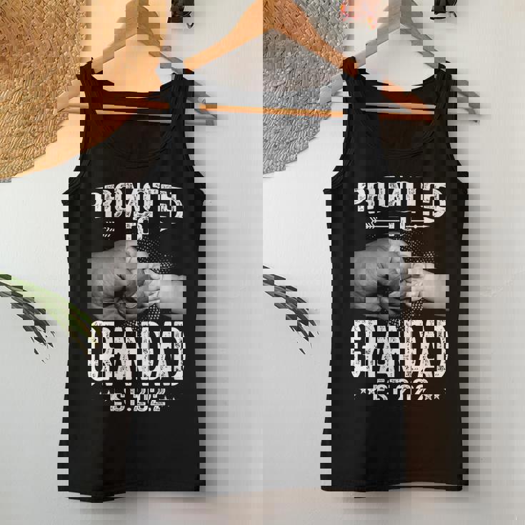 Promoted To Great Grandad 2022 Fathers Day First New Grandpa Grandpa Women Tank Top Unique Gifts