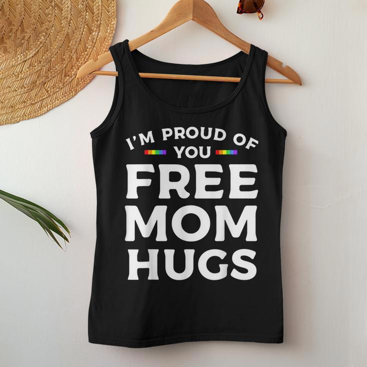 Im Proud Of You Free Mom Hugs Lgbt Pride Awareness Women Tank Top Unique Gifts