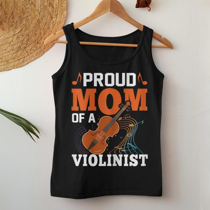 Proud Mom Of A Violinist Viola Violin Players Mama Women Tank Top Unique Gifts