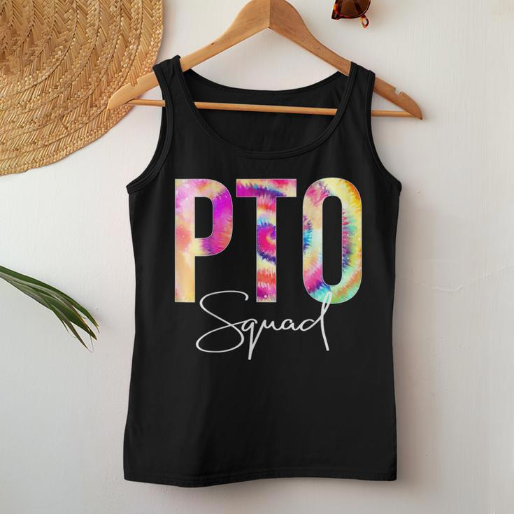 Pto Squad Tie Dye Back To School Appreciation Women Tank Top Funny Gifts