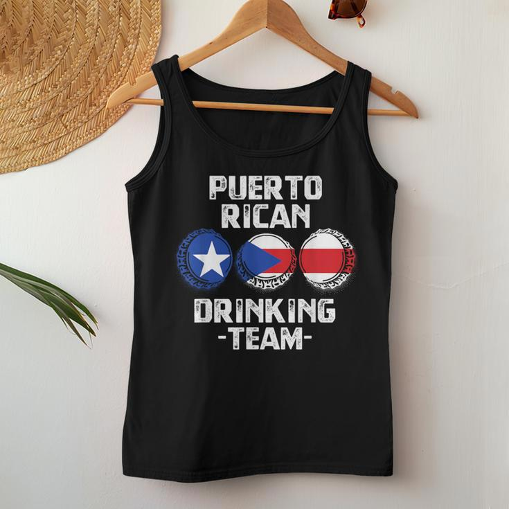 Puerto Rican Beer Drinking Team Flag Party Women Tank Top Funny Gifts