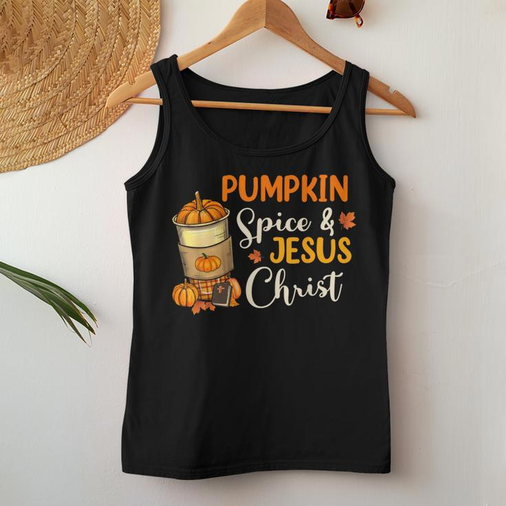 Pumpkin Spice And Jesus Christ Coffee Lovers Women Tank Top Unique Gifts