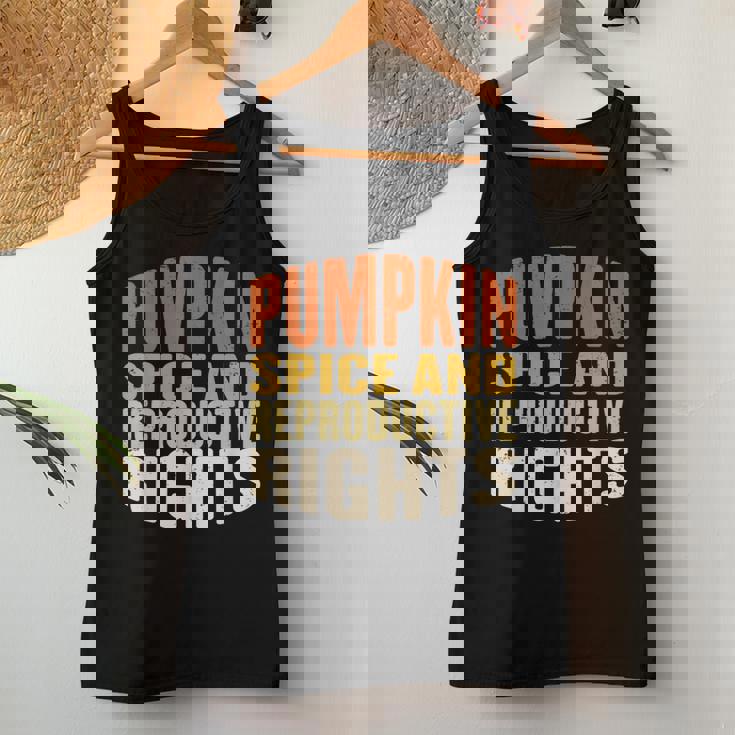 Pumpkin Spice And Reproductive Rights Fall Feminist Choice Pumpkin Women Tank Top Unique Gifts