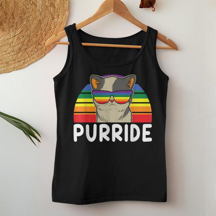 Purride Cat Mommy Cat Mom Colorful Cat With Sunglass Women Tank Top Unique Gifts