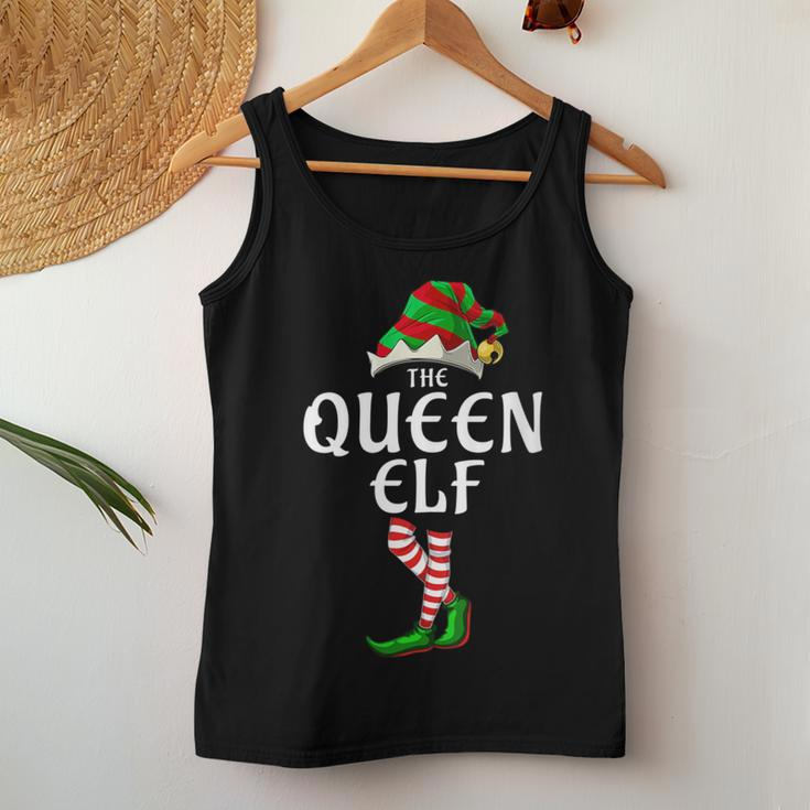 The Queen Elf Matching Family Christmas Party Pajama Women Tank Top Funny Gifts