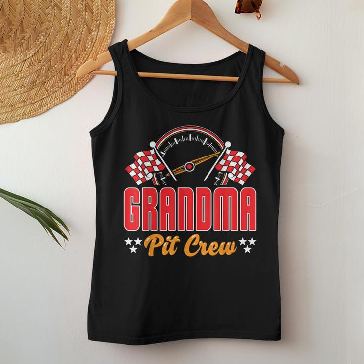 Race Car Birthday Party Matching Family Grandma Pit Crew Women Tank Top Funny Gifts