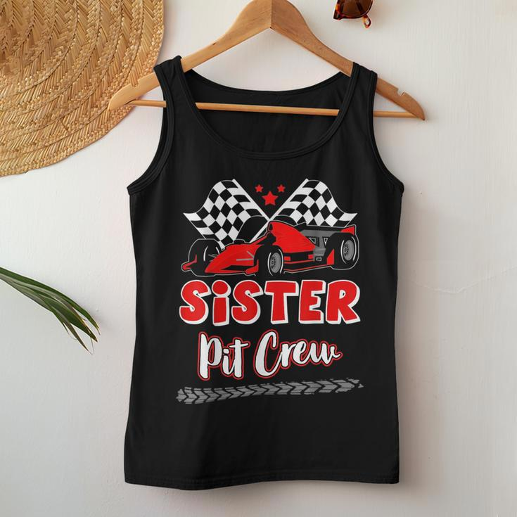Race Car Birthday Party Racing Family Sister Pit Crew For Sister Women Tank Top Unique Gifts
