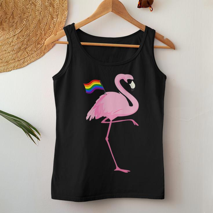 Rainbow Lgbt Cute Flamingo Pride Gay & Lesbian Women Tank Top Unique Gifts