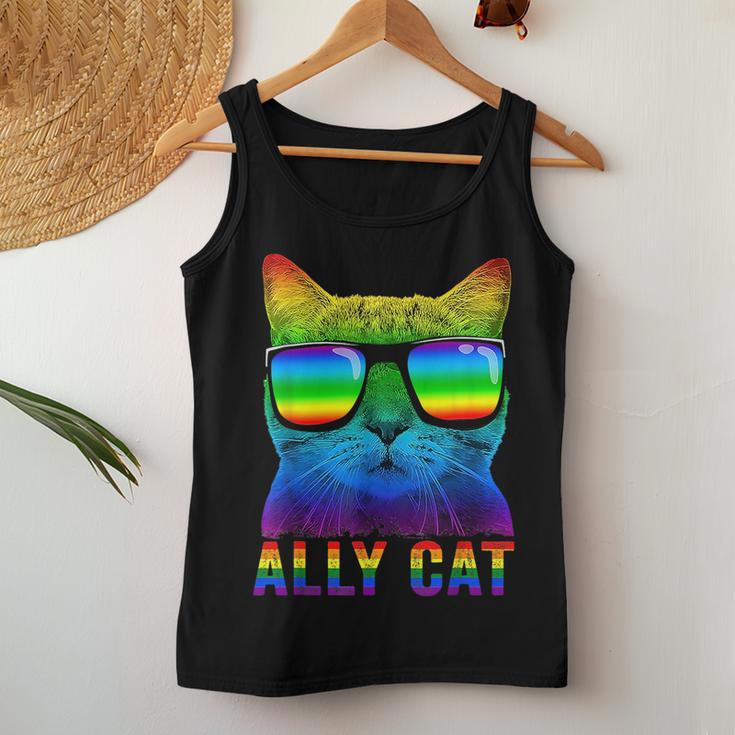Rainbow Pride Flag Ally Cat Lgbt Gay Boys Men Girls Women Women Tank Top Unique Gifts