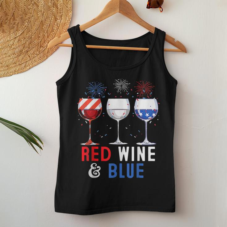 Red Wine And Blue 4Th Of Julys Wine Lover Women Tank Top Unique Gifts