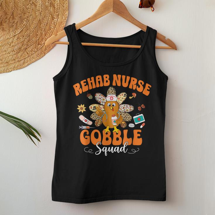 Rehab Nurse Gobble Squad Happy Thanksgiving Women Tank Top Funny Gifts