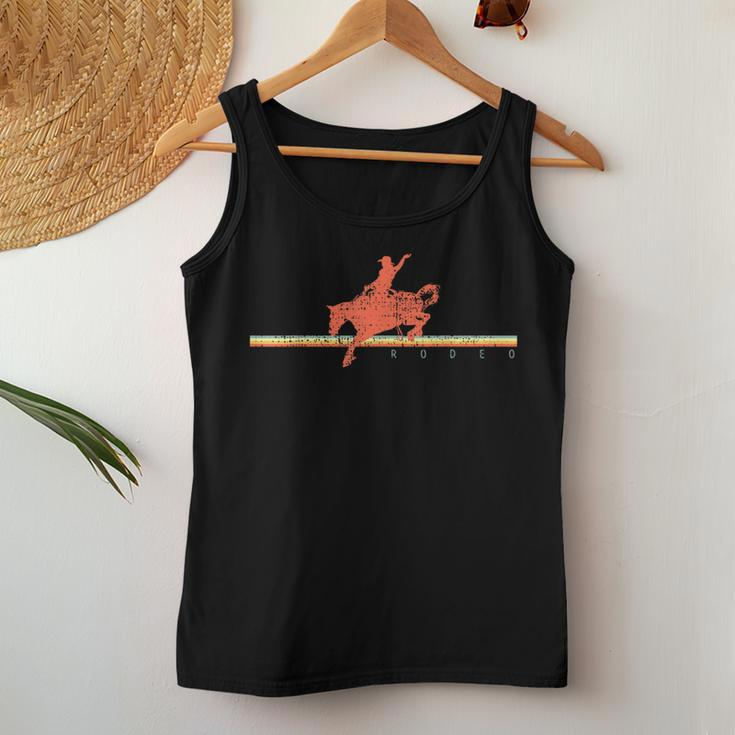 Rodeo Western Country Horse Retro Vintage Women Tank Top Funny Gifts