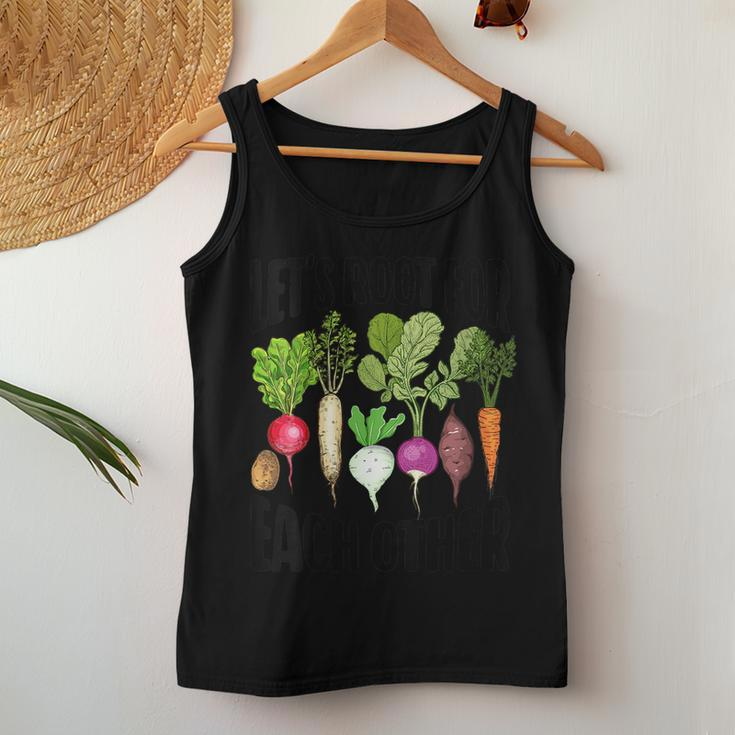Lets Root For Each Other And Watch Each Other Grow Women Tank Top Unique Gifts