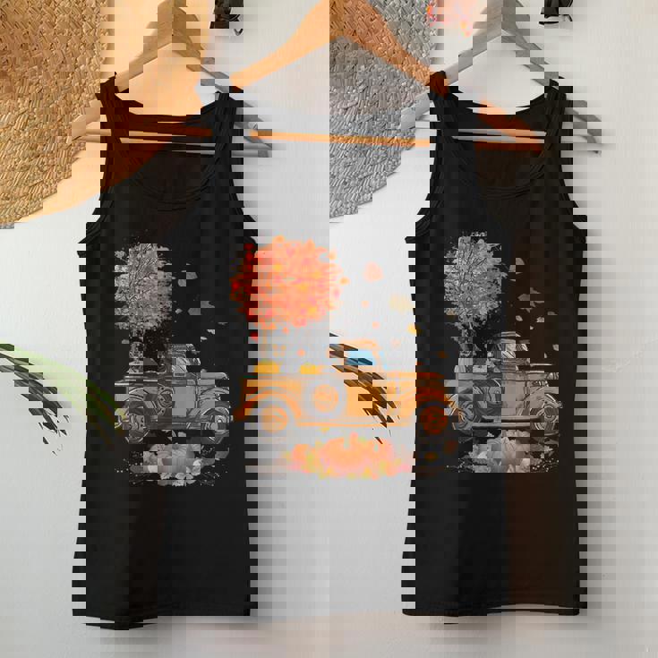 Rottweiler Pumpkins Truck Autumn Leaf Fall Thanksgiving Fall Thanksgiving Women Tank Top Unique Gifts