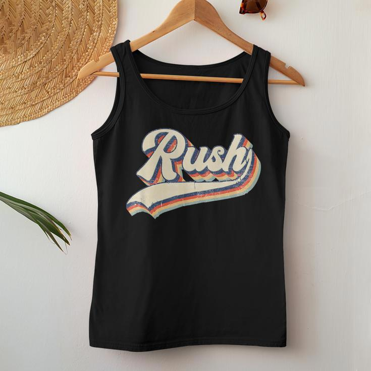 Rush Surname Vintage Retro Boy Girl Women Tank Top Funny Gifts