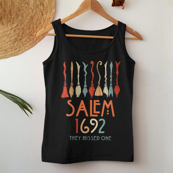 Salem 1692 They Missed One Salem Witch's Broom Halloween Women Tank Top Unique Gifts