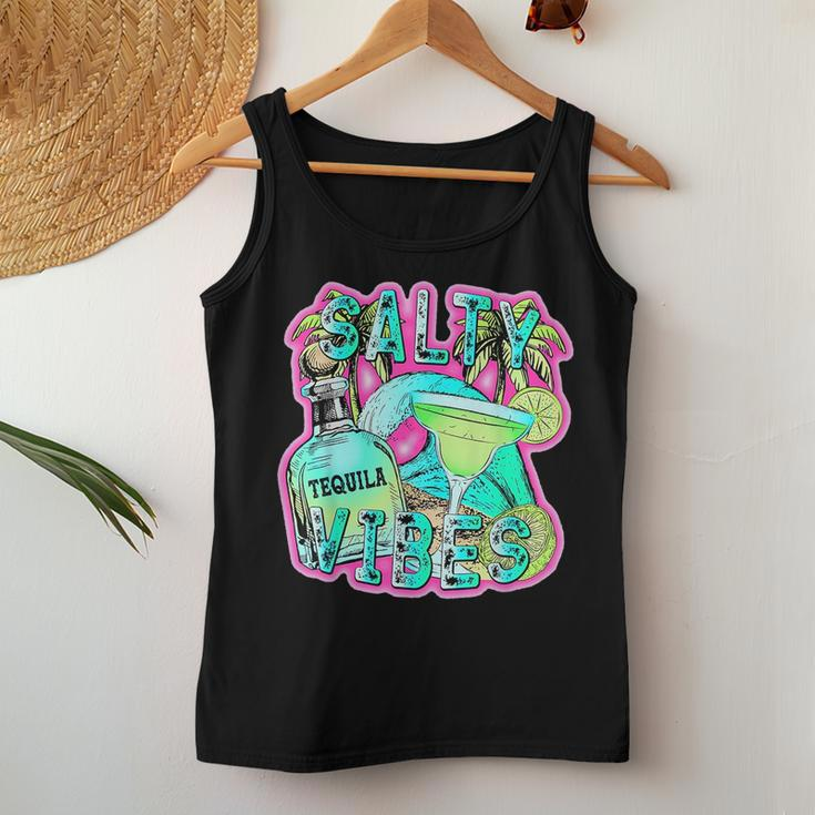 Salty Vibes Tequila Margarita Summer Drinking Beach Party Women Tank Top Unique Gifts