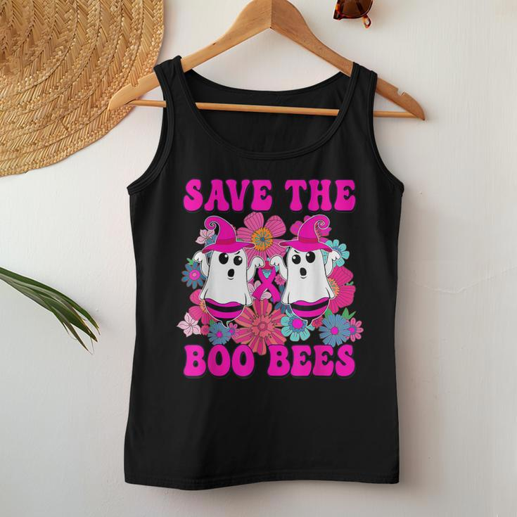 Save The Boo Bees Breast Cancer Halloween Pink Ribbon Women Tank Top Unique Gifts
