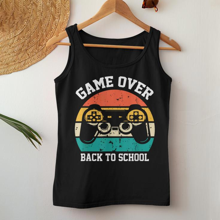 Back To School Game Over Teacher Student Video Game Women Tank Top Funny Gifts