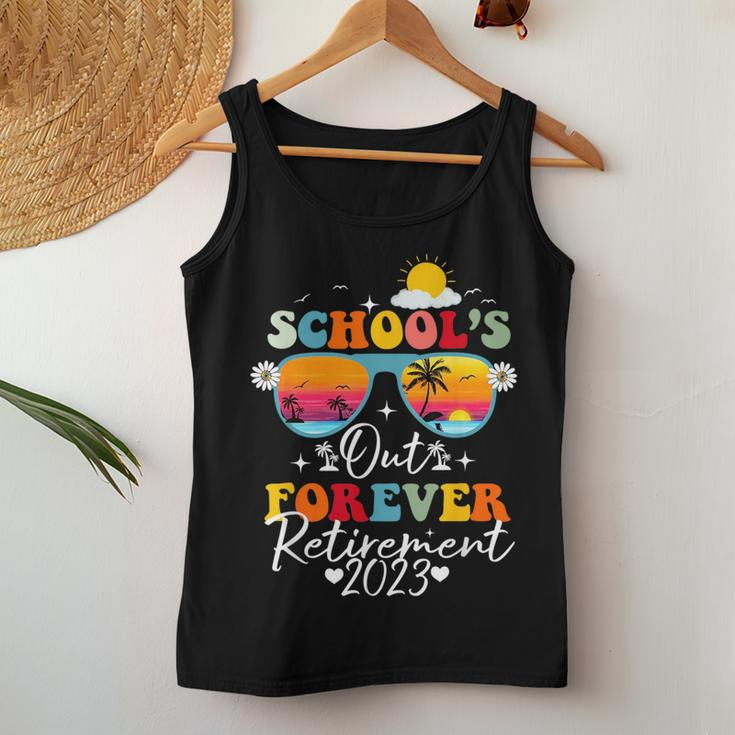 Schools Out Forever Retirement 2023 Teacher Retired Women Tank Top Unique Gifts