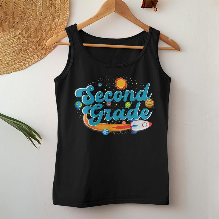 Second Grade Outer Space Solar System Planet 2Nd Grade Women Tank Top Weekend Graphic Funny Gifts