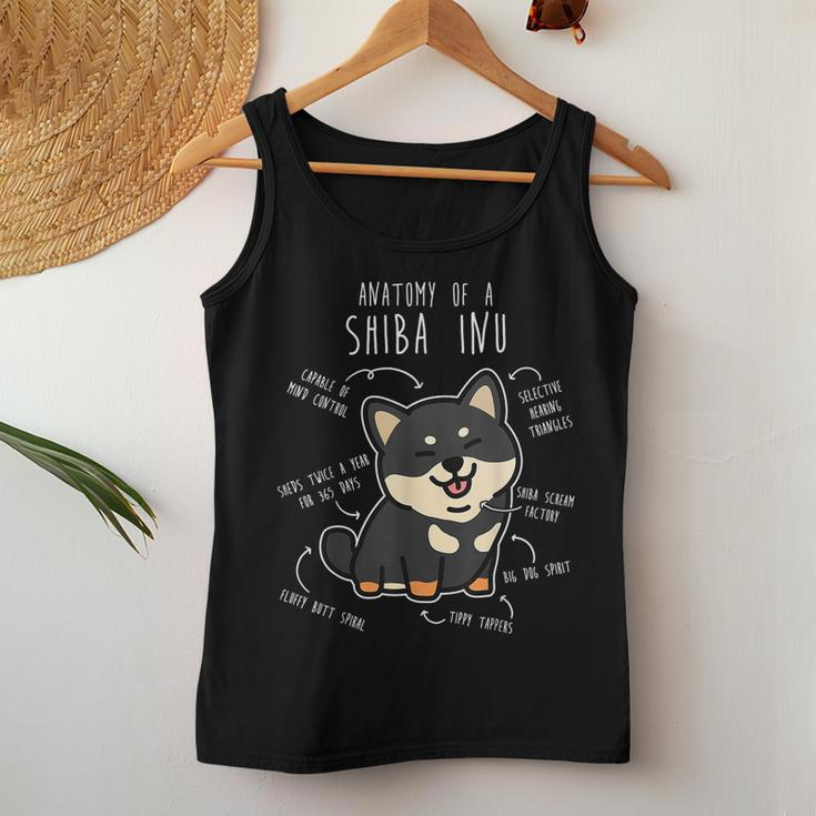 Shiba Inu Dog Anatomy Pet Black Tan Doge Mom Cute Women Tank Top Unique Gifts