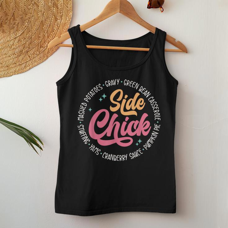 Side Chick Thanksgiving Dinner Food Autumn Men Women Tank Top Unique Gifts