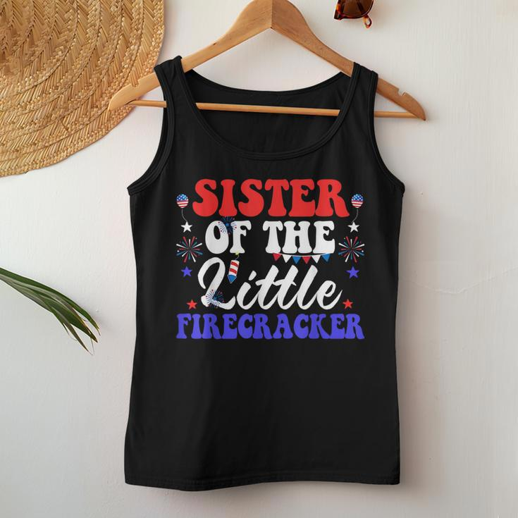 Sister Of The Little Firecracker 4Th Of July Patriotic Patriotic Women Tank Top Unique Gifts