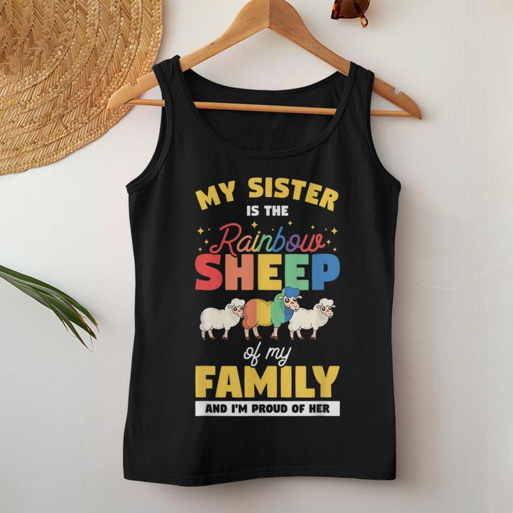 My Sister Is The Rainbow Sheep Lovely Gay Lesbian Lgbt Pride Women Tank Top Unique Gifts