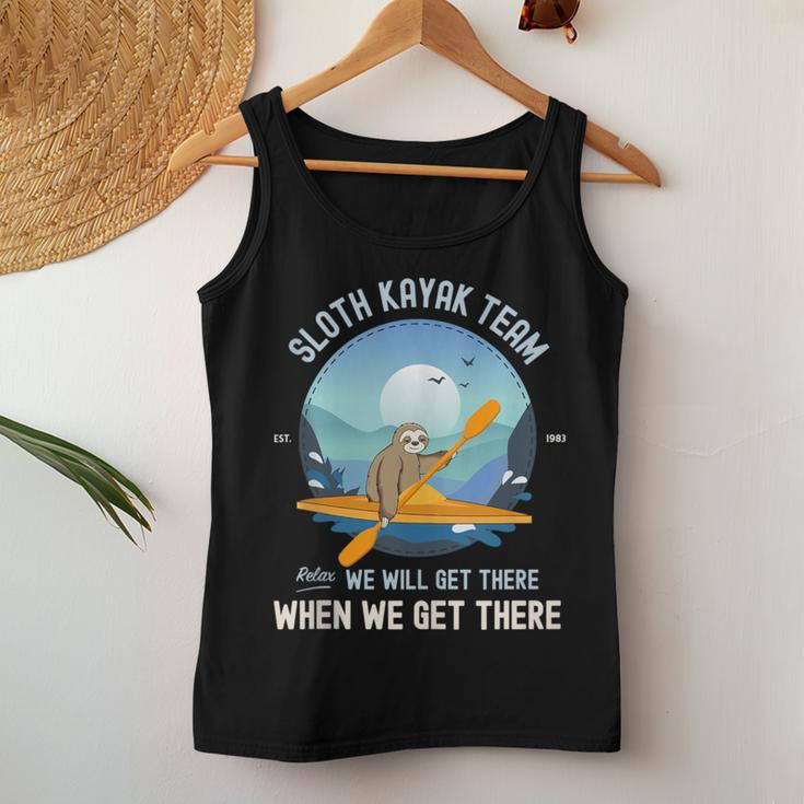 Sloth Kayaking Sloth Kayak Team Women Tank Top Unique Gifts