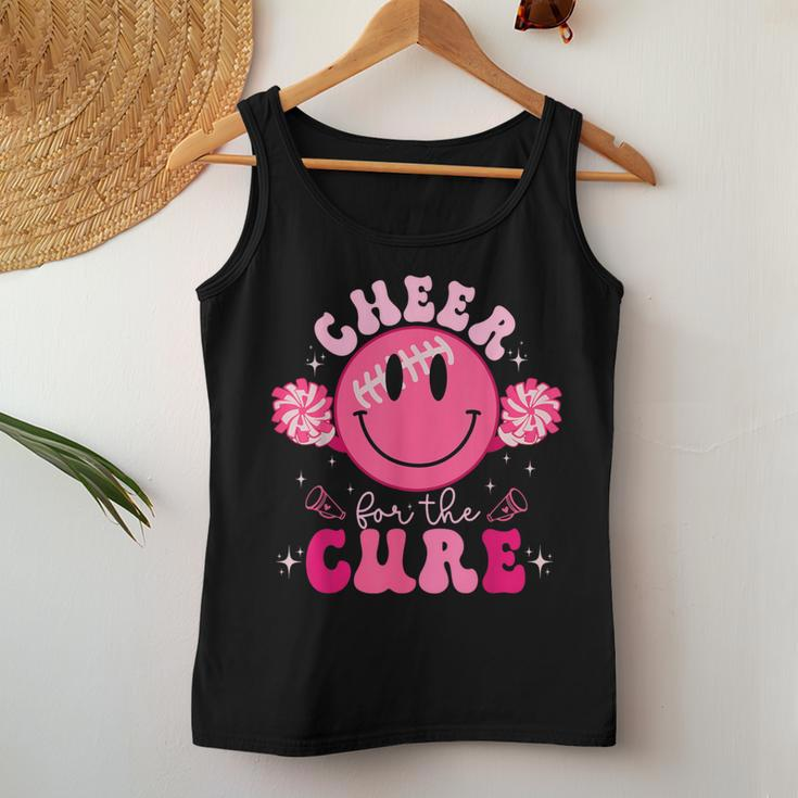 Smile Face Cheer For A Cure Cheerleading Breast Cancer Mom Women Tank Top Funny Gifts